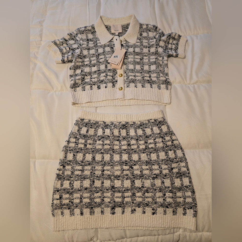 NWT Cinq A Sept Top And Skirt Set